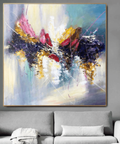 Large Painting on Canvas Abstract Wall Art Impressionist Art Oil Painting Fine Art Contemporary Living Room Decor Colorful Artwork | BRIGHT EMOTIONS