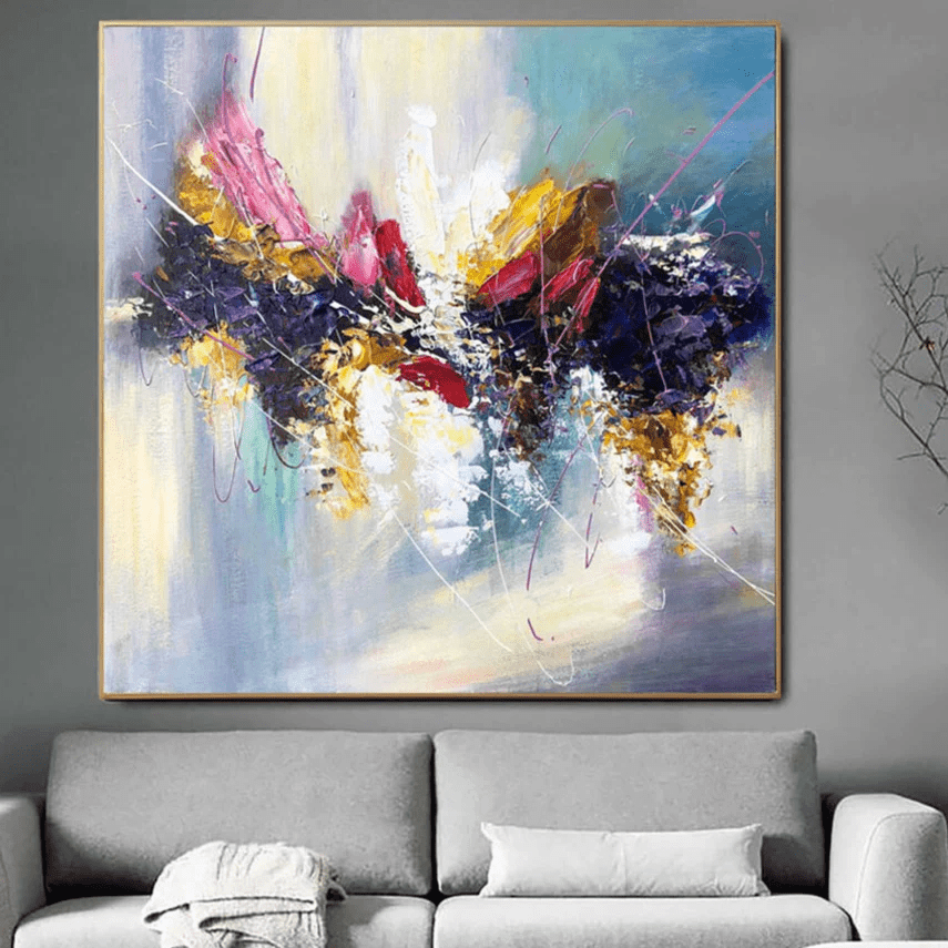 Buy Large Painting on Canvas Abstract Wall Art Impressionist Art Oil Painting Fine Art Contemporary Living Room Decor Colorful Artwork | BRIGHT EMOTIONS online shopping cheap