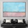 Buy Large Paintings On Canvas Original Blue Painting Oil Painting Abstract Pink Wall Art Canvas Abstract Minimalist Painting | SUNNY MORNING online shopping cheap