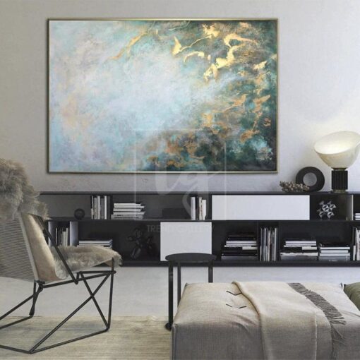 Buy Large Unique Abstract Painting Modern Gold Leaf Painting Abstract Acrylic Paintings On Canvas | MIND OF ETERNITY online shopping cheap