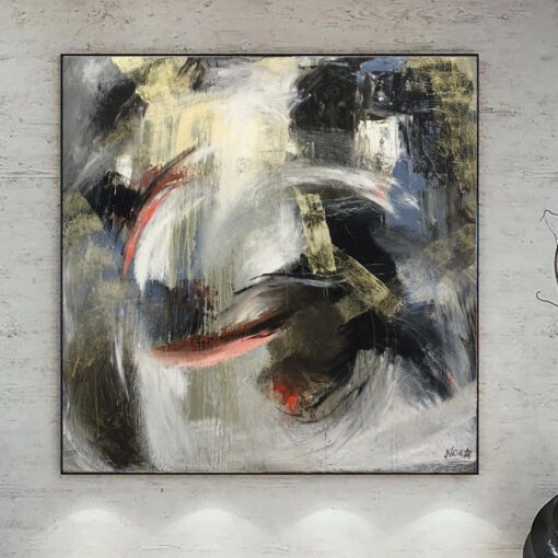 Buy Large Wall Art on Canvas: Abstract Oil Painting in beige