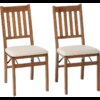 MECO STAKMORE Arts and Craft Folding Chair Fruitwood Finish, Set of 2 , 22.5 in x 17 in x 35.5 in