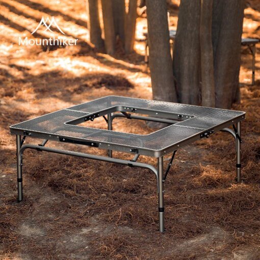 Buy MOUNTAINHIKER Outdoor Combination Table Detachable Rounding Table Camping Table Portable BBQ Cooking Kitchen Iron Table Folding online shopping cheap