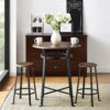 Buy Mainstays Round 3-Piece Metal Pub Set with Wooden Top