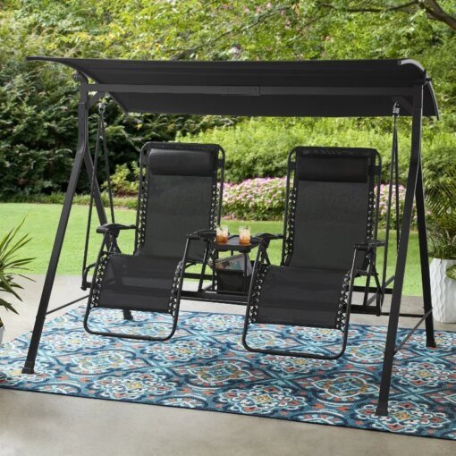 Buy Mainstays Zero-Gravity Steel Porch Swing