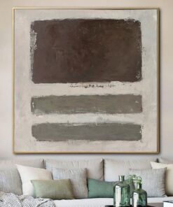 Mark Rothko Abstract Paintings On Canvas Expressionist Art Modern 40×40 Textured Art Handmade Rothko Style Painting Wall Decor | BEIGE MADNESS