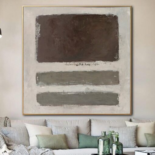 Buy Mark Rothko Abstract Paintings On Canvas Expressionist Art Modern 40x40 Textured Art Handmade Rothko Style Painting Wall Decor | BEIGE MADNESS online shopping cheap
