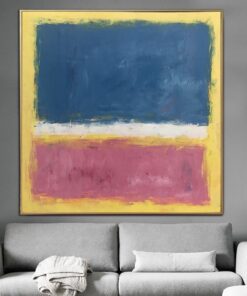Mark Rothko Abstract Paintings On Canvas In Yellow, Blue And Pink Colors Expressionist Art Color Field Painting Rothko Style Art | COLORFUL FIELD
