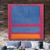 Buy Mark Rothko Abstract Red Art Blue Paintings On Canvas Acrylic Modern Rothko Style Abstract Fine Art Wall Decor | RECTANGLES ON PINK online shopping cheap