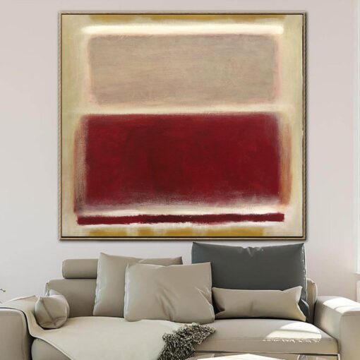 Buy Mark Rothko Original Abstract Fine Art Beige And Red Paintings On Canvas Modern Acrylic Rothko Style Art | MYSTERIOUS WAYS online shopping cheap