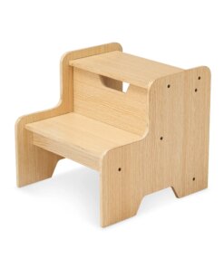 Melissa & Doug Kids Wooden Step Stool – Light Natural Finish