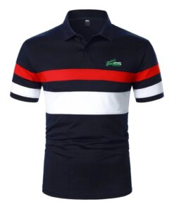 Men Polo Men Short Sleeve Bottle Print Polo Shirt Contrast Color Polo New Clothing Summer Streetwear Casual Fashion Men Tops