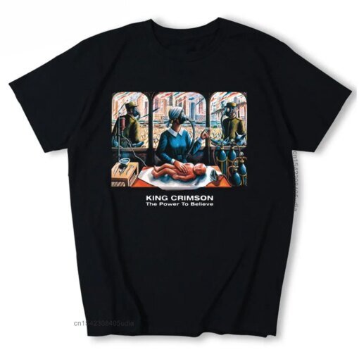 Buy Men's Casual Short Sleeve Tee Shirts Crew Neck Metal Rock Poster Printed Casual Top King Crimson Men Women Tshirt online shopping cheap