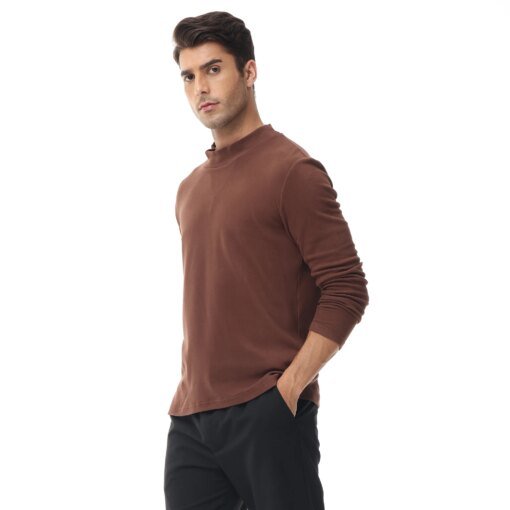 Buy Men's Casual Slim Fit Half Turtleneck Shirts Tight Sweater Warm Sweater Basic Long Sleeve Undershirt Top Knitted High Elastic online shopping cheap