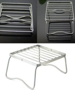 Mini Pocket BBQ Grill Portable BBQ Grill Folding Grill Barbecue Accessories for Home Park Use for Park Camping Stainless Steel