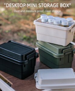 Mini Storage Box Outdoor Travel Portable Camping Desktop Seasoning Bottle Storage Box Small Toolbox Plastic Barbecue Storage