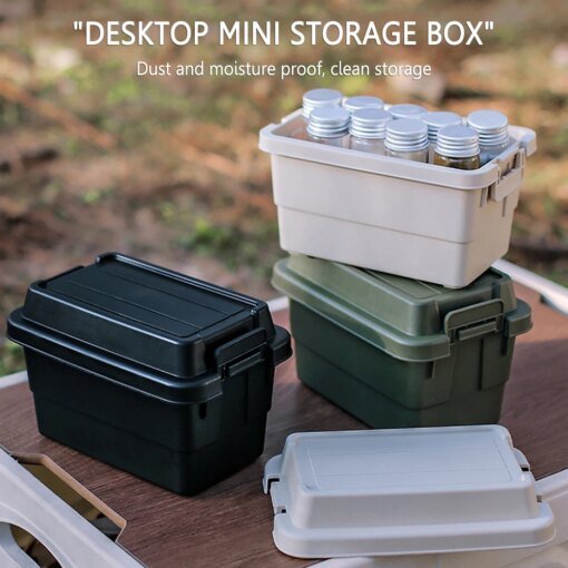 Buy Mini Storage Box Outdoor Travel Portable Camping Desktop Seasoning Bottle Storage Box Small Toolbox Plastic Barbecue Storage online shopping cheap