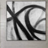 Buy Minimalist Artwork Oversized Canvas Painting Abstract Franz Kline style Silver Paintings on Canvas Wall Decor Artwork on Canvas Office Decor | TENTACLES online shopping cheap