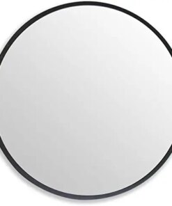 Mirror for ,30-inch Metal Framed Circle Mirror,Large Bathroom Mirror, Black Mirror for Living Room Bedroom Entryway Decor