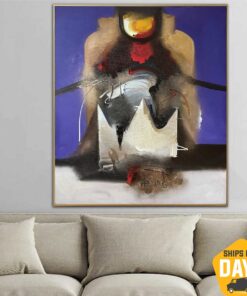 Modern Abstract Colorful Paintings On Canvas Original Textured Painting Wall Decor | PYRAMIDS 47.2"x39.4"