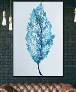 Modern Abstract Leaf Painting Original Leaf Wall Paintings On Canvas Creative Leaf Large Artwork | AIRINESS