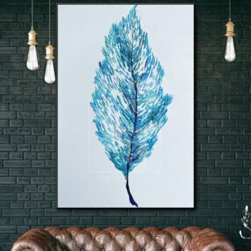Buy Modern Abstract Leaf Painting Original Leaf Wall Paintings On Canvas Creative Leaf Large Artwork | AIRINESS online shopping cheap