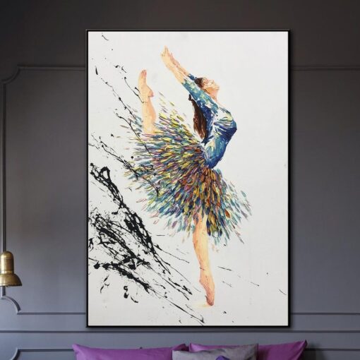 Buy Modern Ballerina Painting Abstract Oil Artwork Dancer Impasto Painting Oversized Ballerina Painting Abstract | BALLERINA KATHERINE online shopping cheap