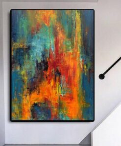 Modern Colorful Painting Vibrant Painting Palette Knife Artwork Marble Art Abstract Impressionist Painting Contemporary Art | MERMAID SCALES