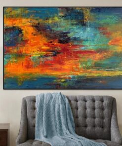 Modern Colorful Wall Art Vivid Painting Abstract Art Decor Heavy Textured Artwork Marble Art Contemporary Art Wall Decor | MERMAID SCALES