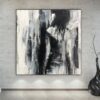 Modern Painting Canvas Minimalist Wall Art Abstract Black And White Painting Acrylic Fine Art Handmade Painting On Canvas Monochrome Art | SOLITUDE Modern Painting Canvas Minimalist Wall Art Abstract Black And White Painting Acrylic Fine Art Handmade Painting On Canvas Monochrome Art | SOLITUDE