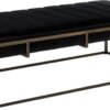 Buy Modern Velvet Ottoman Bench with Brass Finish