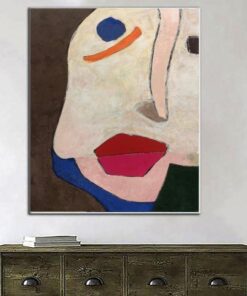 Modern pop art contemporary Face Painting Original Abstract Paintings Large Abstract Figurative Painting On Canvas Fashion Wall Art | STRANGER