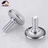Myhomera 4Pcs Metal Furniture Legs Anti-slip Base Coffee Table Cabinet Leg Pad M6 M8 Adjustable Leveling Feet Leveler 15mm-25mm