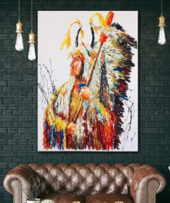 Native American Painting Abstract Painting American Indian Painting | INDIAN CHIEF