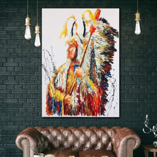 Buy Native American Painting Abstract Painting American Indian Painting | INDIAN CHIEF online shopping cheap