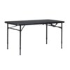 Buy New 4 Foot Fold-In-Half Adjustable Table Rich Black Folding Table Camping Picnic Table online shopping cheap