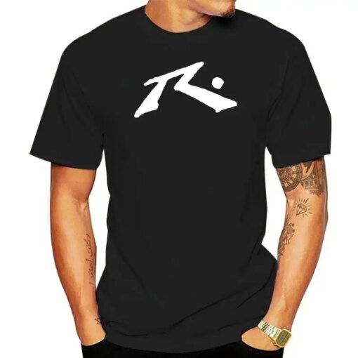 Buy New Rusty Men's TV Screen Graphic-Print Logo Short Sleeve T-Shirt Black Size S online shopping cheap
