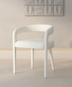 New White Dining Chair Cream Style Backrest Negotiation Armchair Nordic Light Luxury Home Cloth Metal Chair Vanity Chair