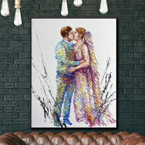Buy Newlyweds Abstract Artwork Large Wedding Couple Painting Newlyweds Oil Painting Original Wedding Painting Oil Artwork |  WEDDING KISS online shopping cheap