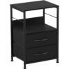 Buy Nightstand Bedroom Bedside Table with Fabric Drawers End Table with Storage Open Shelf Side Table online shopping cheap