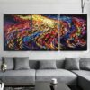 Buy Nine Tails Painting Fox Tail Painting Abstract Painting Set Of 3 Abstract Painting | NINE TAIL FOX online shopping cheap