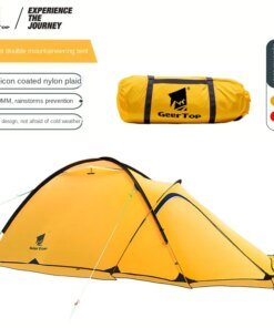 Nylon Double Four Seasons Hiking Tent Outdoor Rainproof Aluminum Pole Portable Double Outdoor Camping Tent Supplies