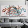 Buy Octopus Painting Set Of 3 Abstract Paintings On Canvas Triptych Octopus Artwork | RECIPROCITY online shopping cheap
