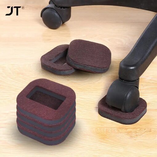 Buy Office Chair Wheel Stopper Furniture Caster Cups Hardwood Floor Protectors Anti Vibration Pad Chair Roller Feet Anti-slip Mat online shopping cheap