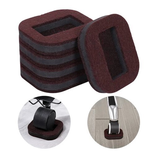 Buy Office Chair Wheel Stopper Furniture Caster Cups Hardwood Floor Protectors Anti Vibration Pad Chair Roller Feet Anti-slip Mat online shopping cheap