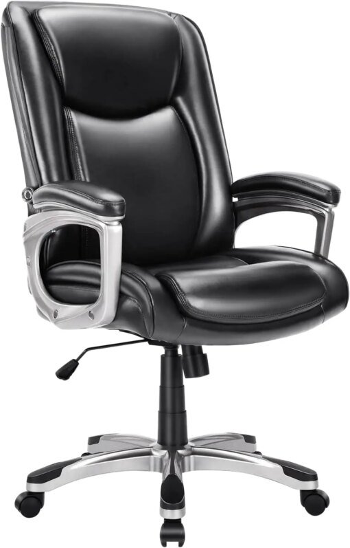 Buy Office Executive High Back Ergonomic Desk Height Managerial Rolling Swivel Chair with Adjustable Lumbar Support