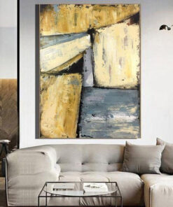 Oil Geometric Modern Art Beige Paintings on Canvas Oversized Wall Art | OPEN HEIGHTS