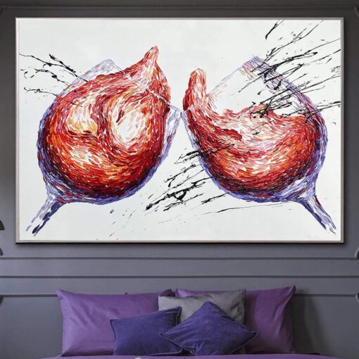 Buy Oil Painting Original Large Wine Painting Colorful Wall Art Abstract Canvas | CHEERS online shopping cheap