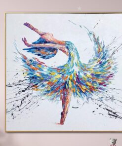 Original Abstract Ballerina Painting Modern Wall Art Impasto Oil Painting Colorful Ballet Art Wall Decor | BALLERINA MARGO