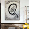 Buy Original Abstract Black And White Painting on Canvas Modern Textured Artwork Hand Painted Art Minimalist Art | MARKED 45.27"x33.46" online shopping cheap